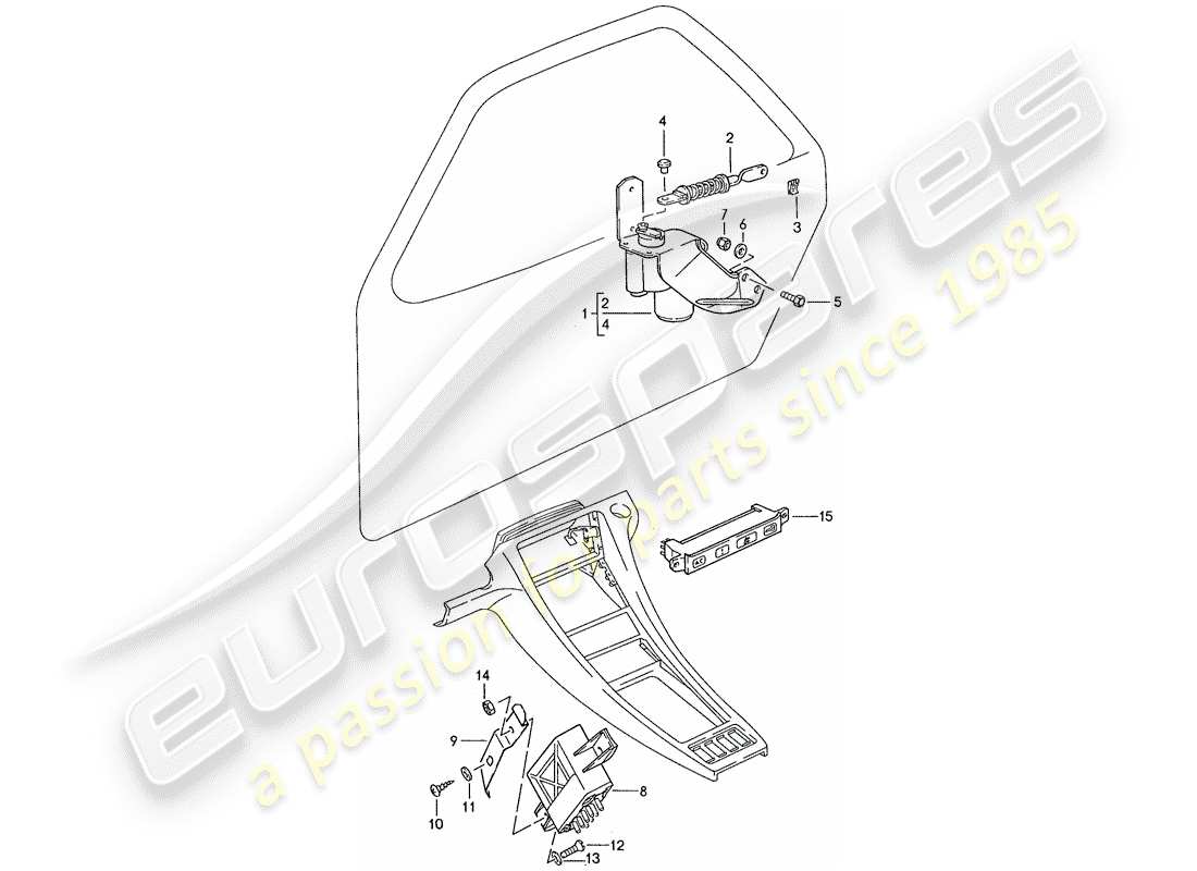 a part diagram from the porsche 1988 (928) parts catalogue