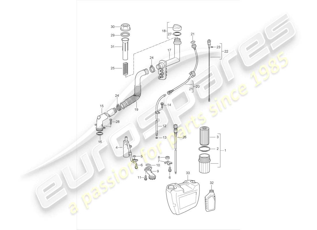 a part diagram from the porsche boxster parts catalogue