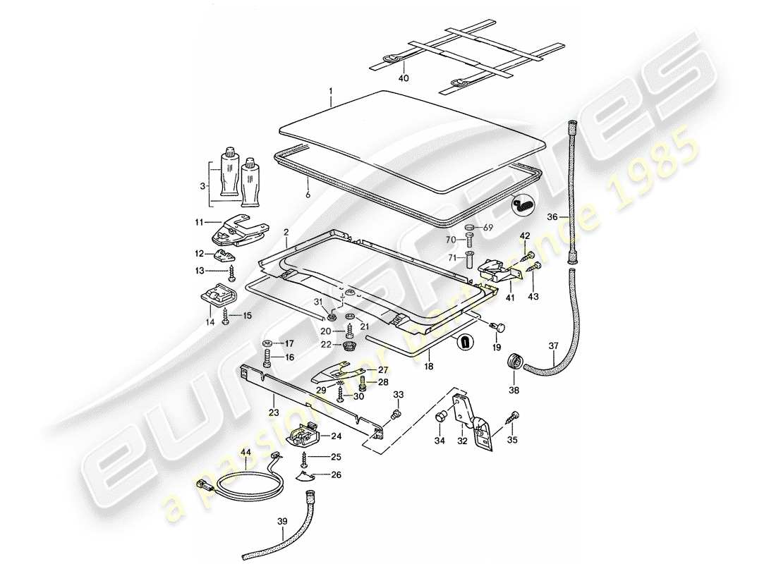 a part diagram from the porsche 944 parts catalogue