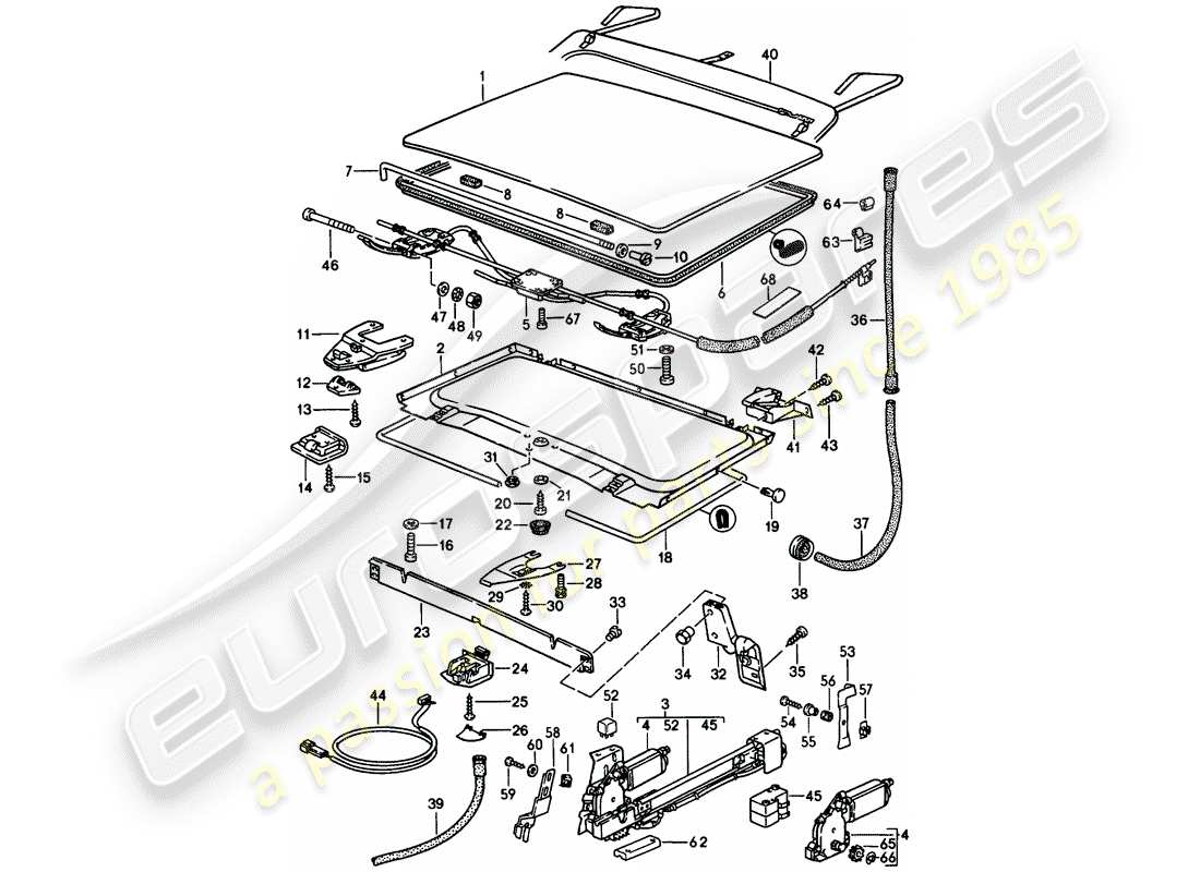 a part diagram from the porsche 944 parts catalogue
