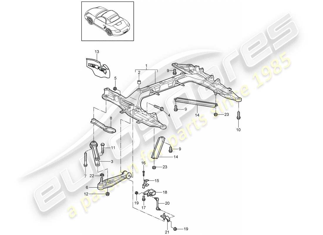 a part diagram from the porsche boxster parts catalogue