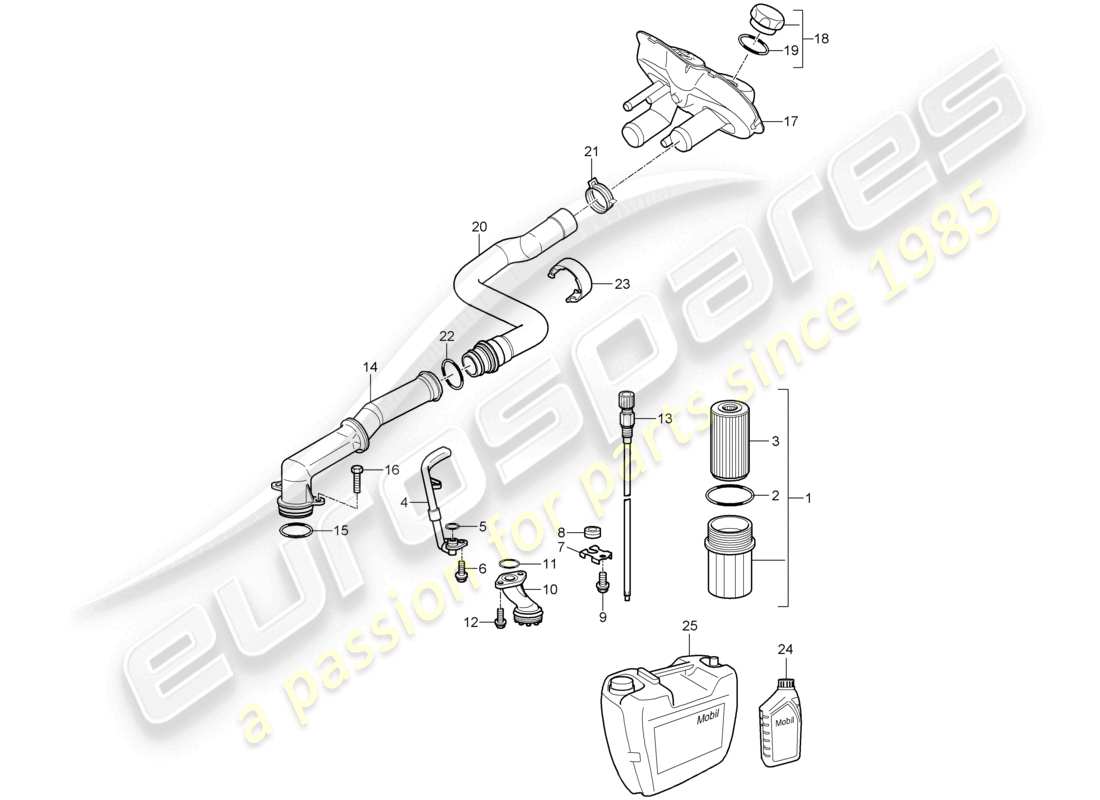 a part diagram from the porsche 2006 (987 cayman) parts catalogue