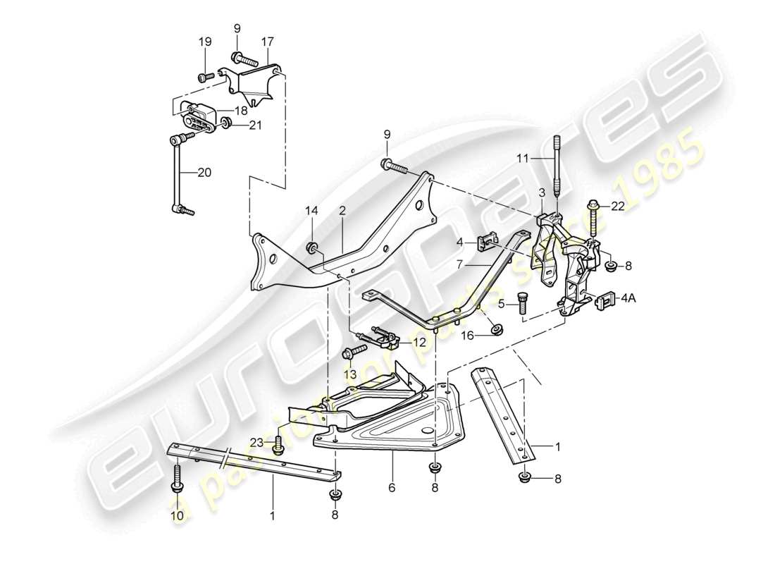 a part diagram from the porsche cayman parts catalogue
