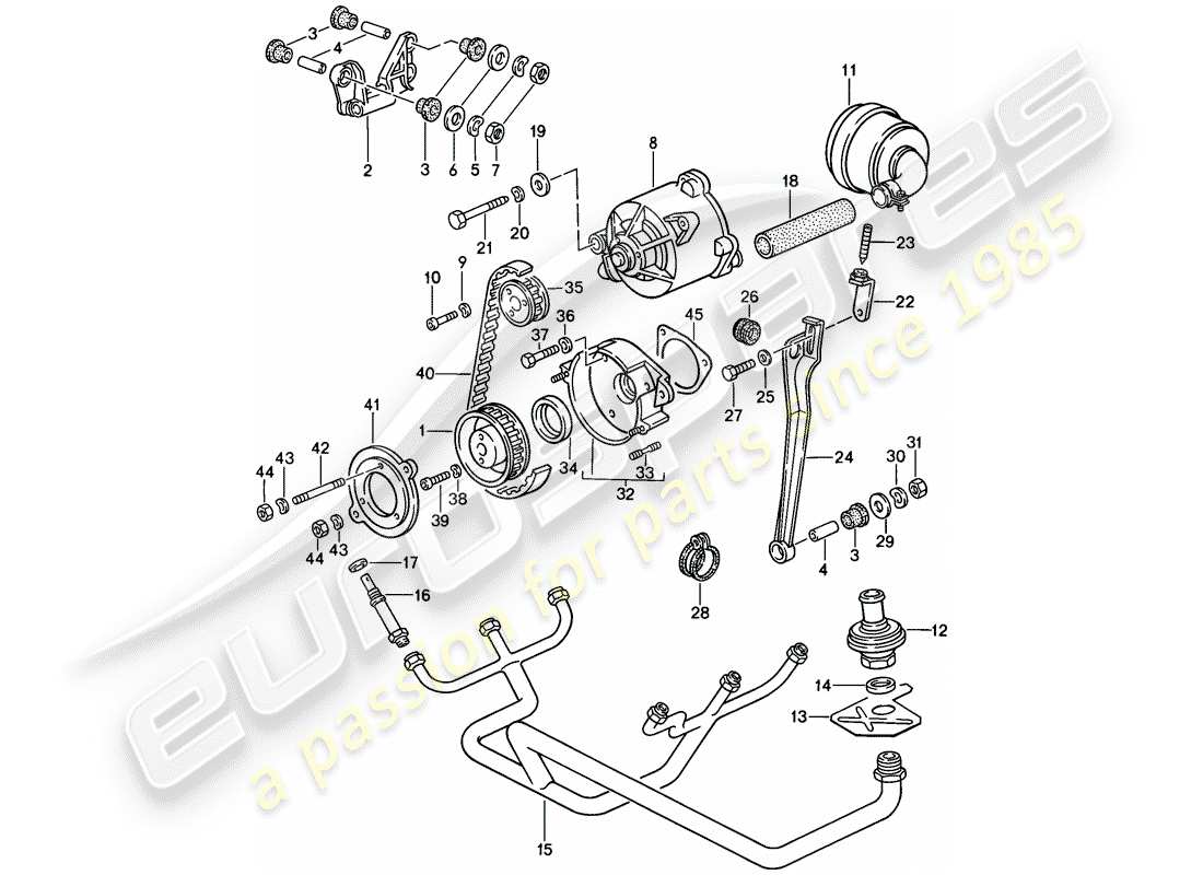 a part diagram from the porsche 1984 (911) parts catalogue