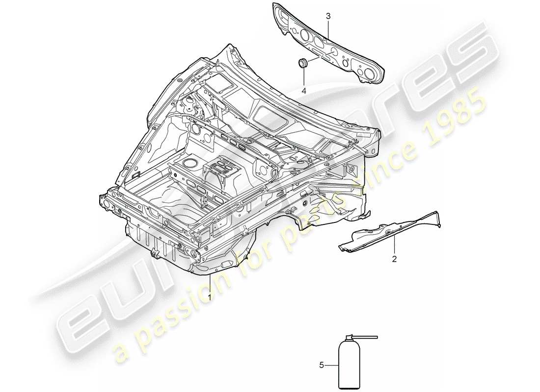 a part diagram from the porsche 2009 (997-2 gt3) parts catalogue