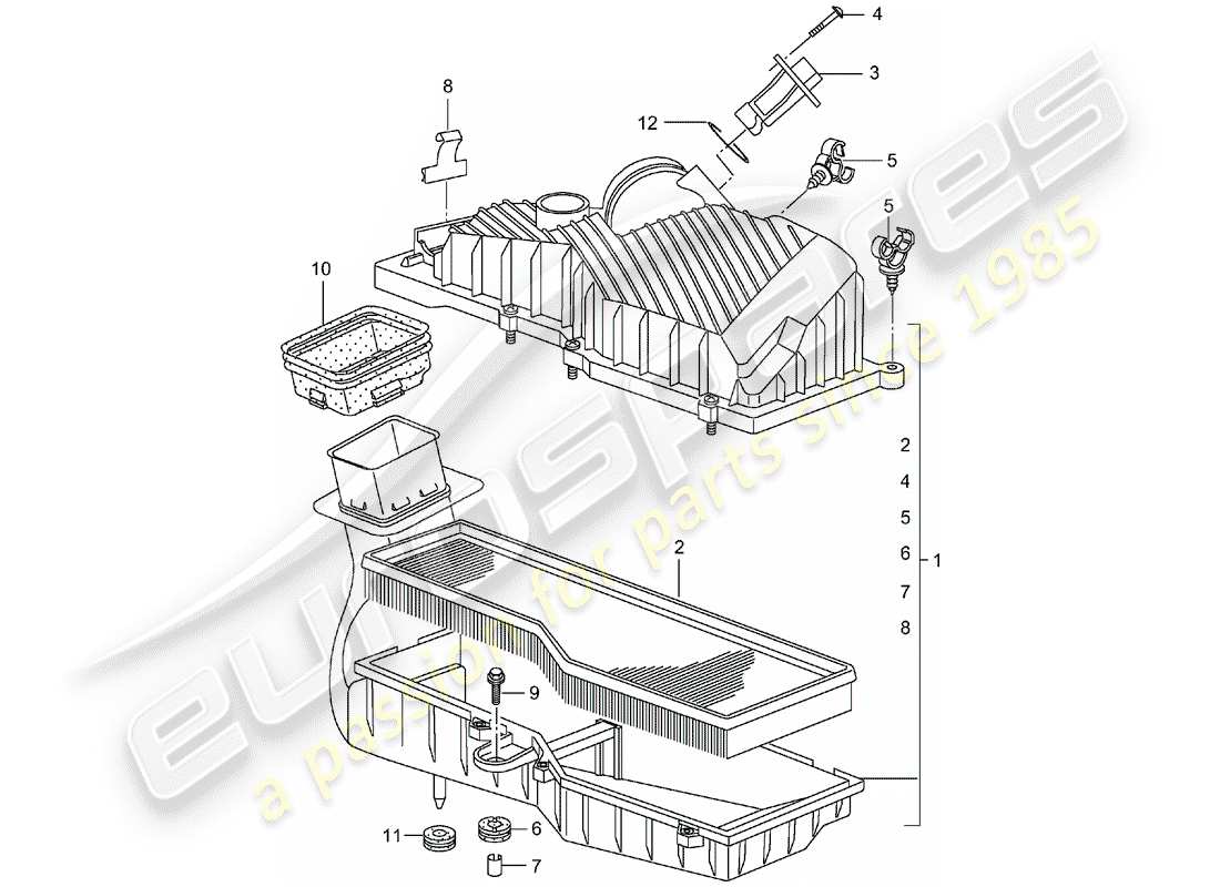 VIEW PARTS DIAGRAMS FROM THE PORSCHE 996 PARTS CATALOGUE a part diagram from the porsche 996 parts catalogue