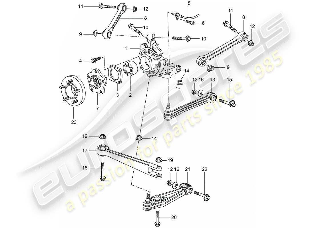 a part diagram from the porsche 1999 (996) parts catalogue