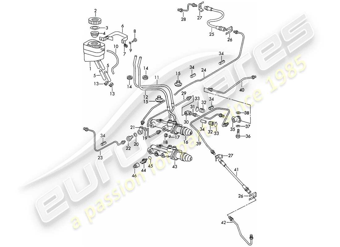 a part diagram from the porsche 911 parts catalogue
