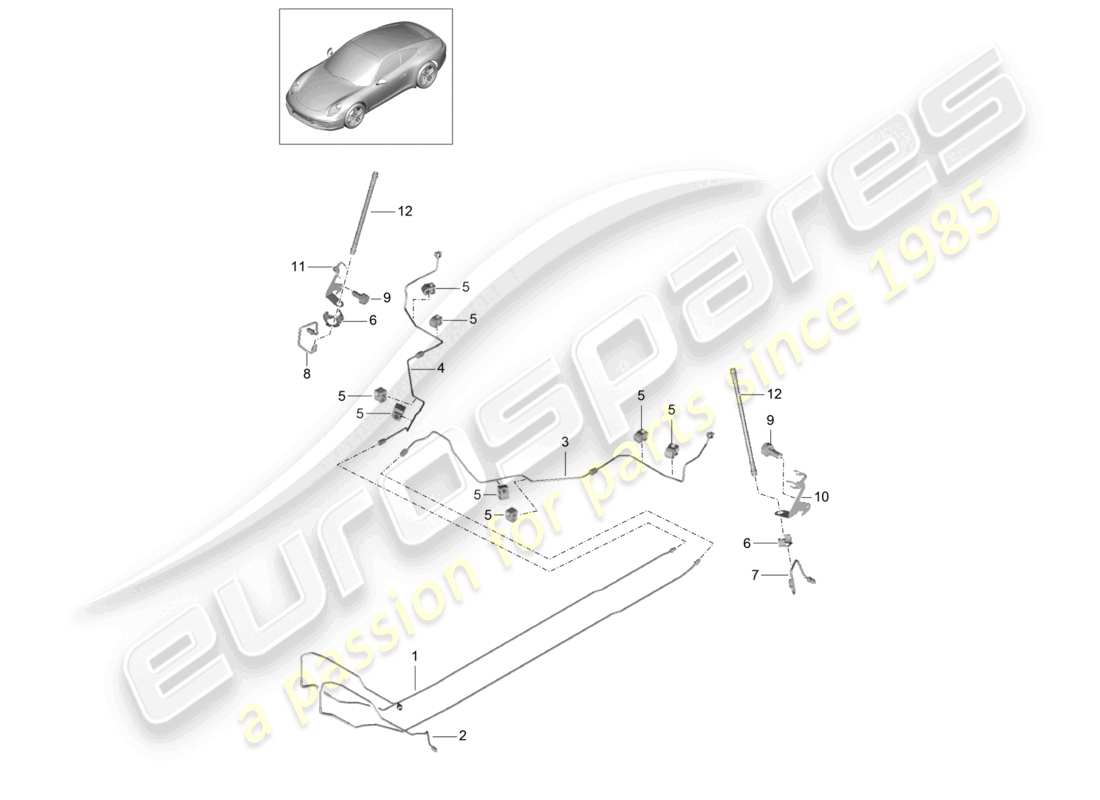 a part diagram from the porsche 991 parts catalogue