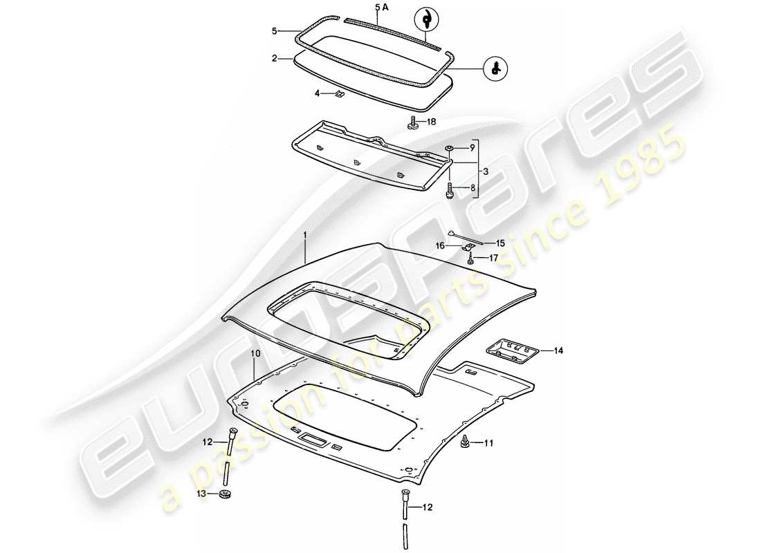 a part diagram from the porsche 928 parts catalogue