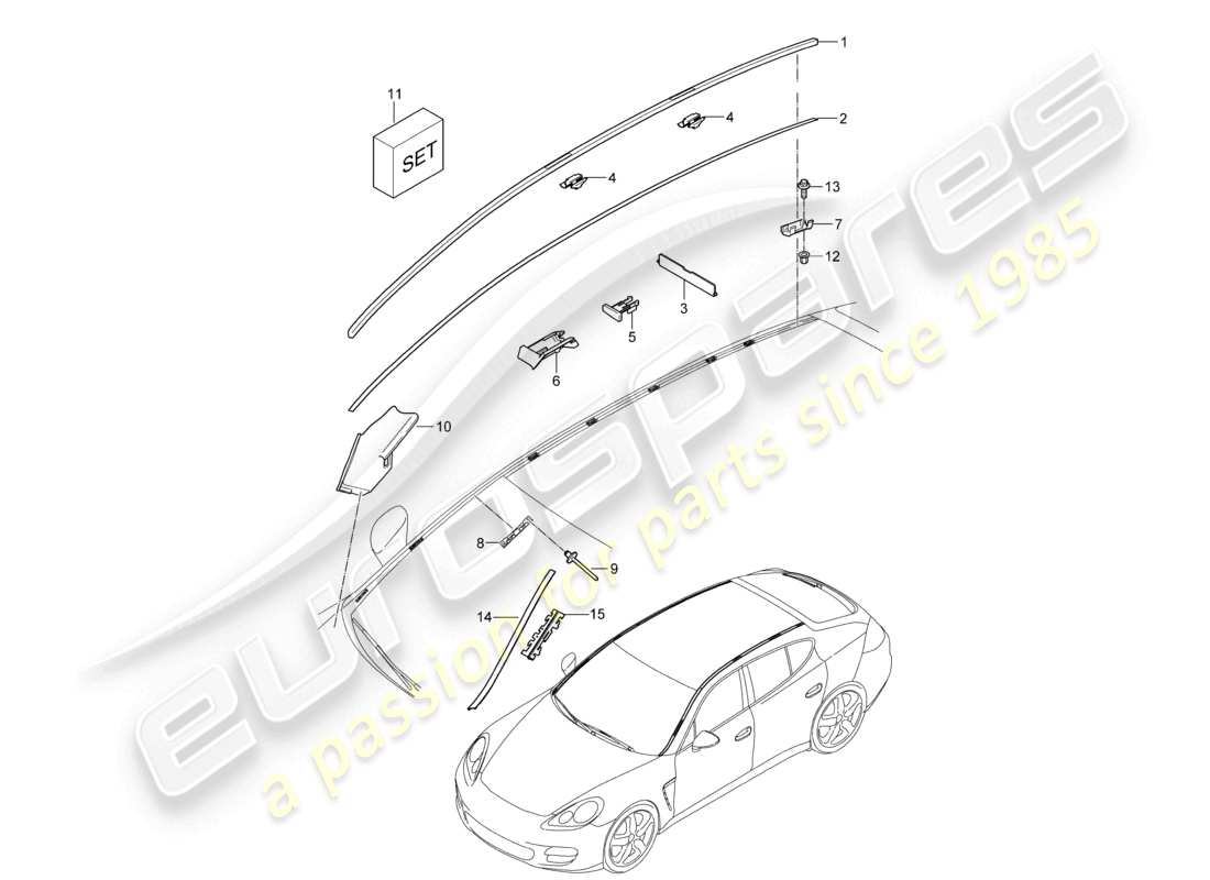 a part diagram from the porsche panamera parts catalogue