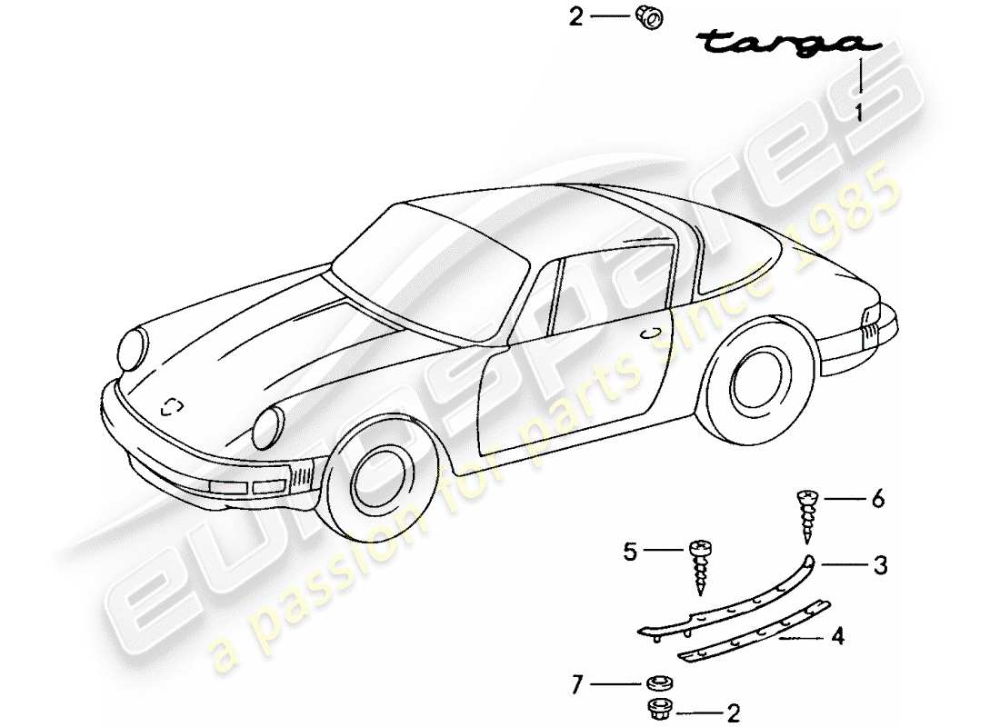 a part diagram from the porsche 1985 (911) parts catalogue
