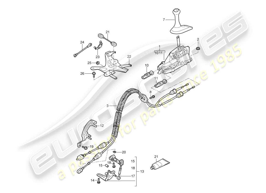 a part diagram from the porsche 2006 (987 cayman) parts catalogue