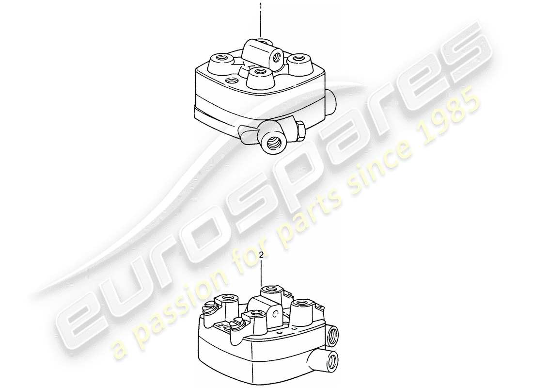 a part diagram from the porsche 2001 (refurbished and exchange catalogue) parts catalogue