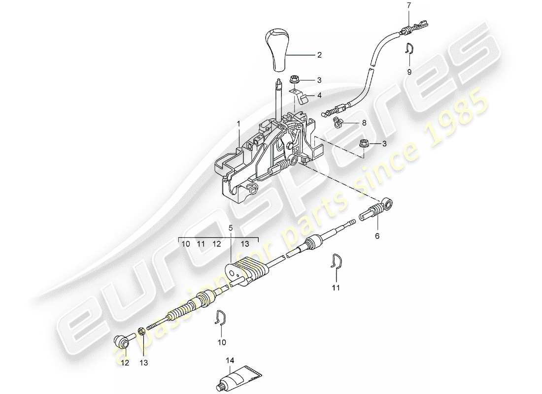a part diagram from the porsche 1999 (996) parts catalogue