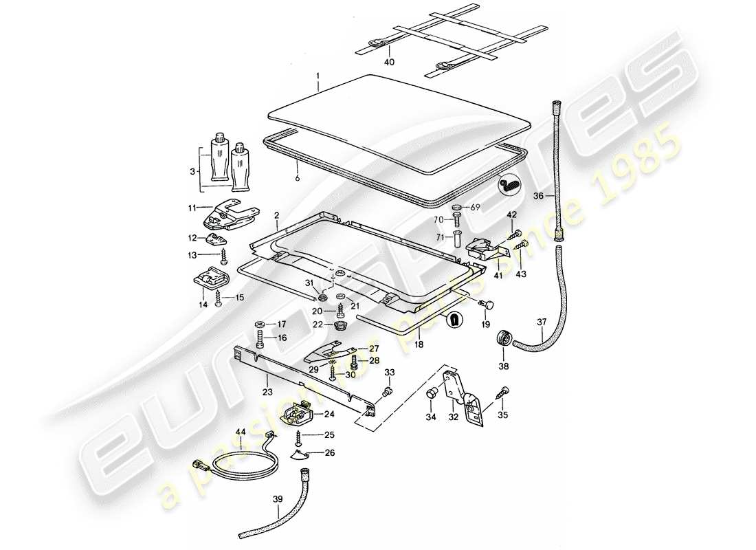 a part diagram from the porsche 968 parts catalogue