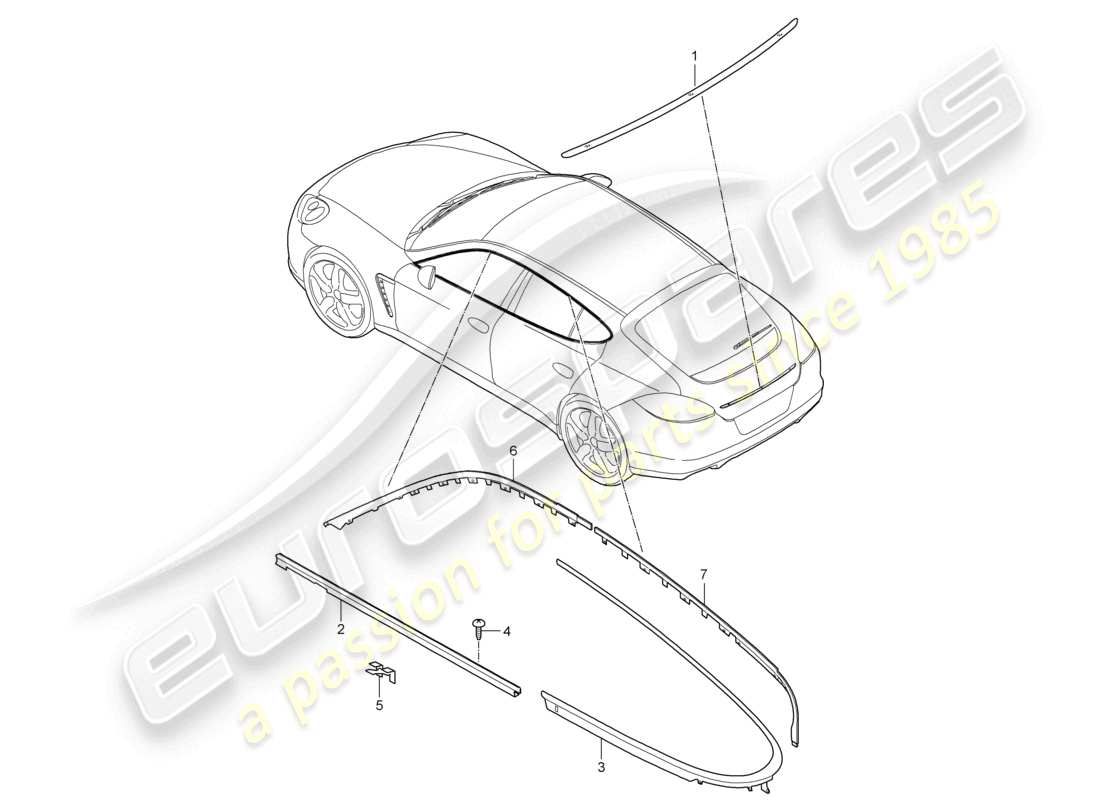 a part diagram from the porsche 2015 (panamera 970) parts catalogue