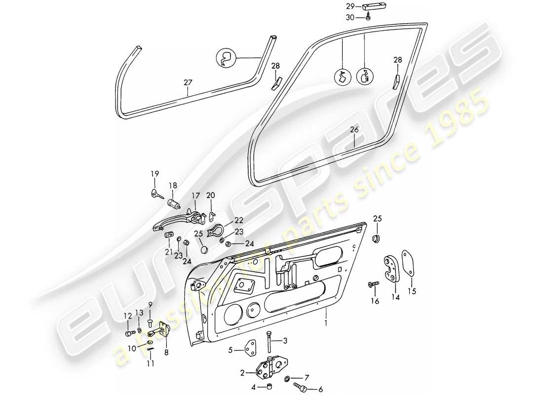 a part diagram from the porsche 1967 (911/912) parts catalogue