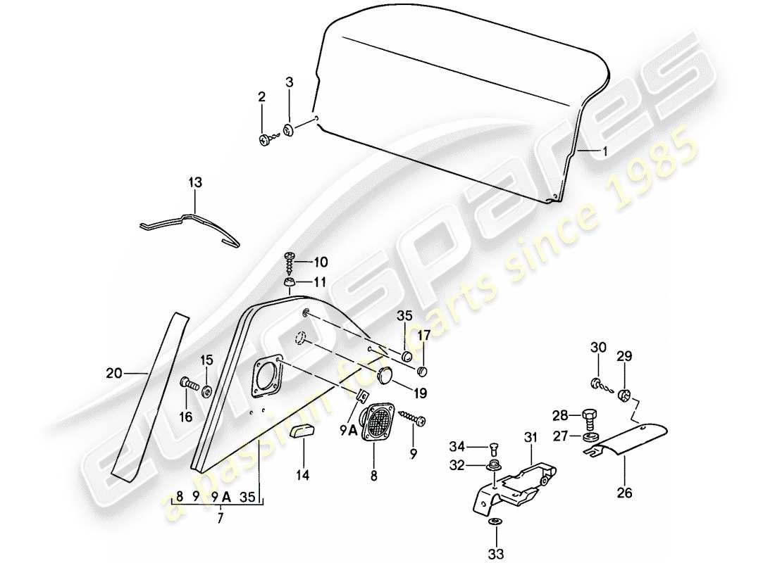 a part diagram from the porsche 1989 (911) parts catalogue