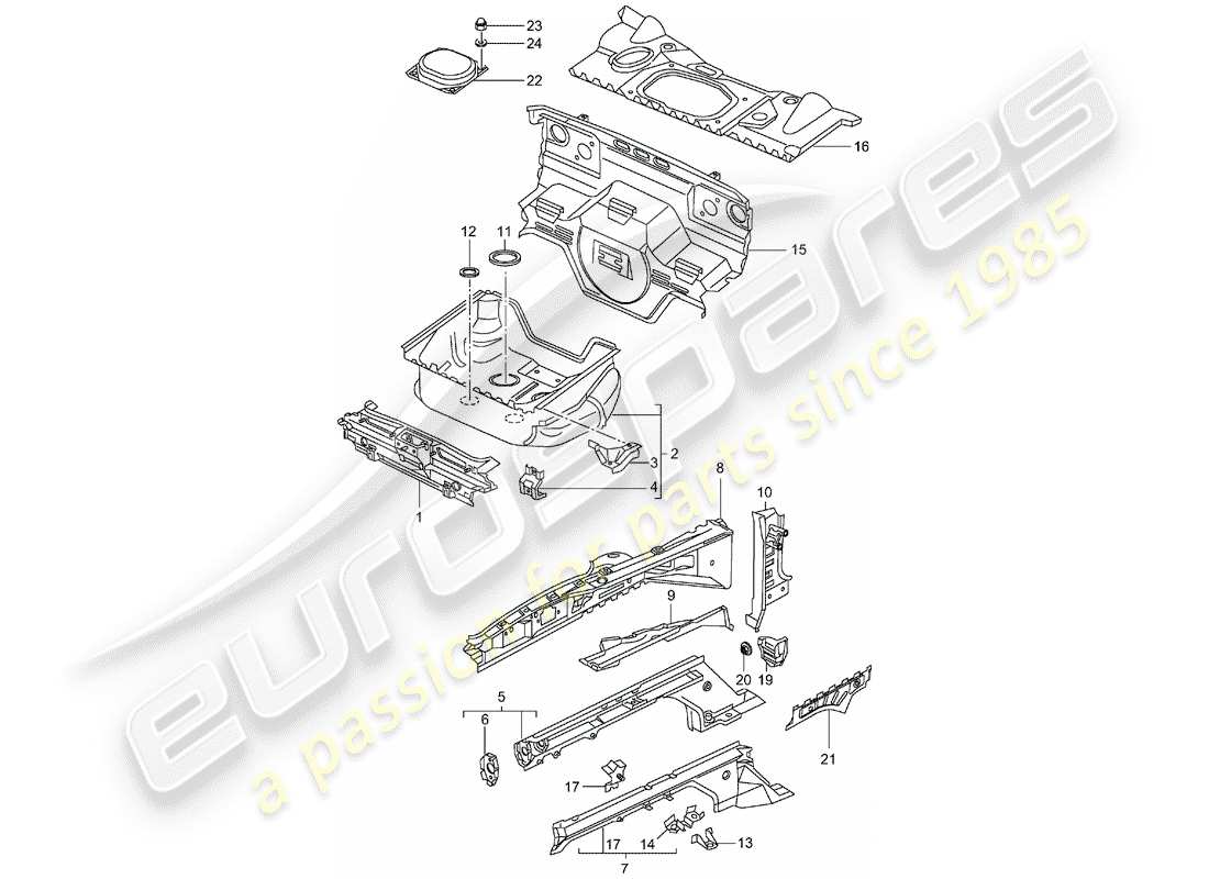 a part diagram from the porsche 996 parts catalogue