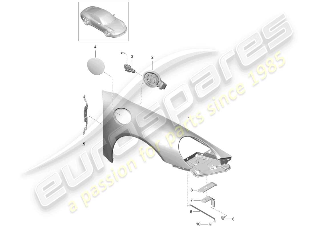 VIEW PARTS DIAGRAMS FROM THE PORSCHE 991 PARTS CATALOGUE a part diagram from the porsche 991 parts catalogue