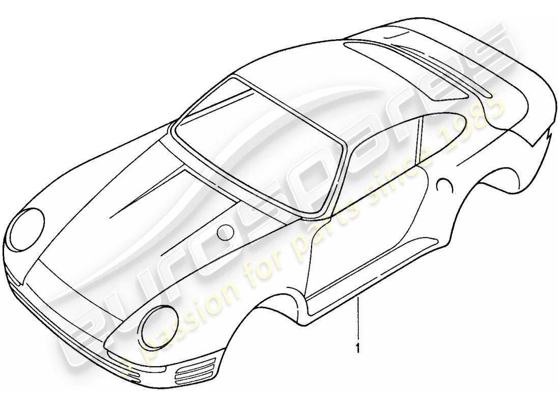a part diagram from the porsche 959 parts catalogue