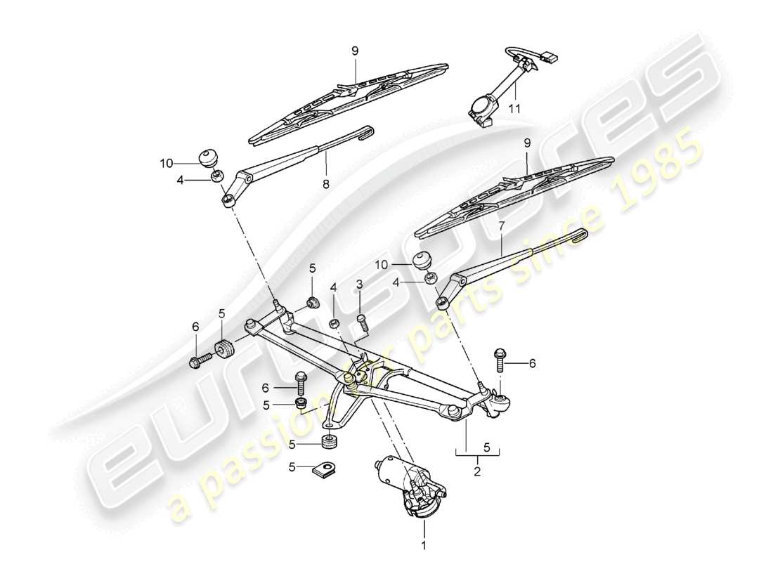 a part diagram from the porsche 2006 (987 boxster) parts catalogue