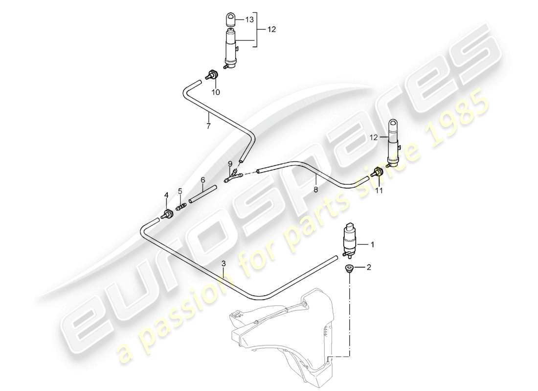 a part diagram from the porsche 2008 (987 boxster) parts catalogue