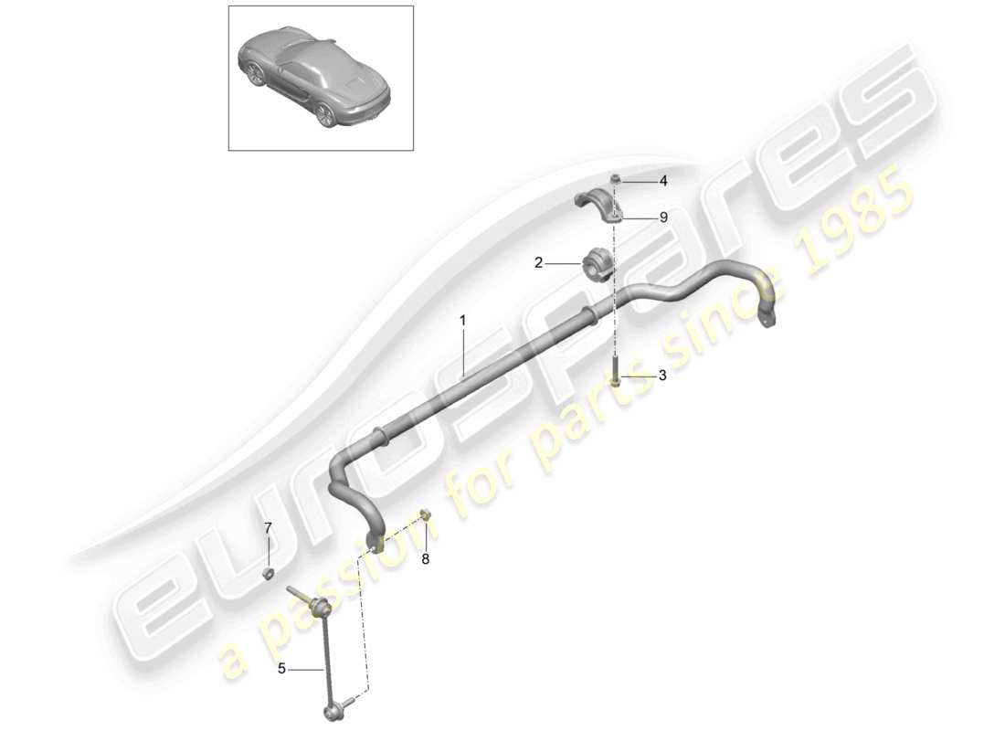 a part diagram from the porsche 2015 (981 boxster) parts catalogue