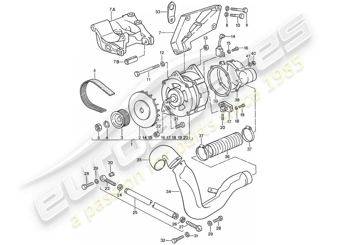 a part diagram from the porsche 1990 (944) parts catalogue