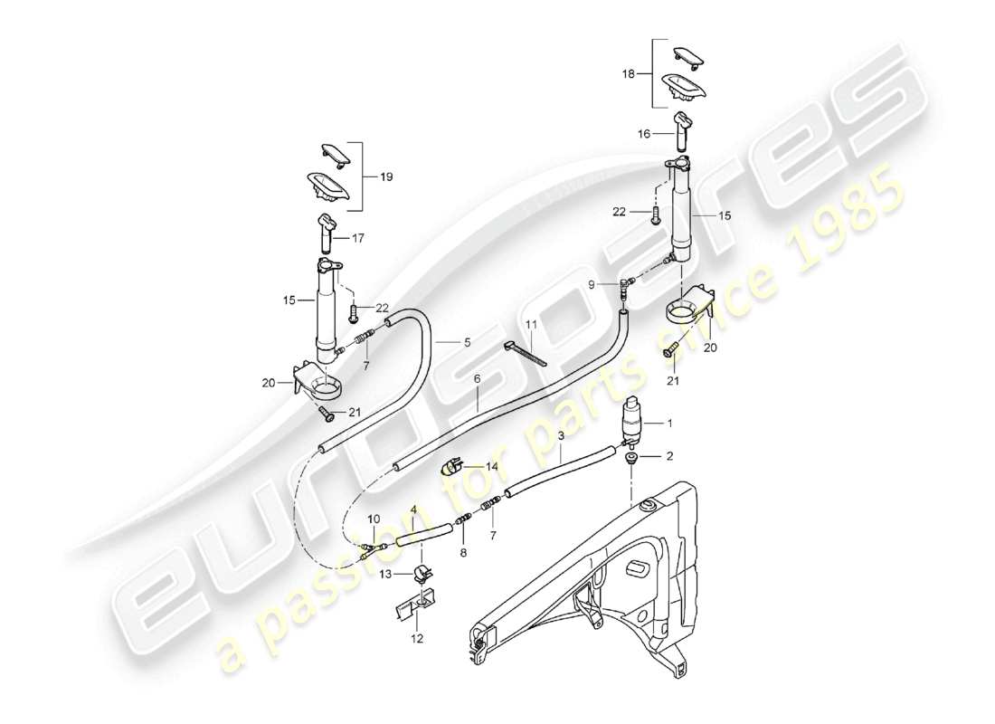 a part diagram from the porsche 2003 (cayenne e1 9pa) parts catalogue