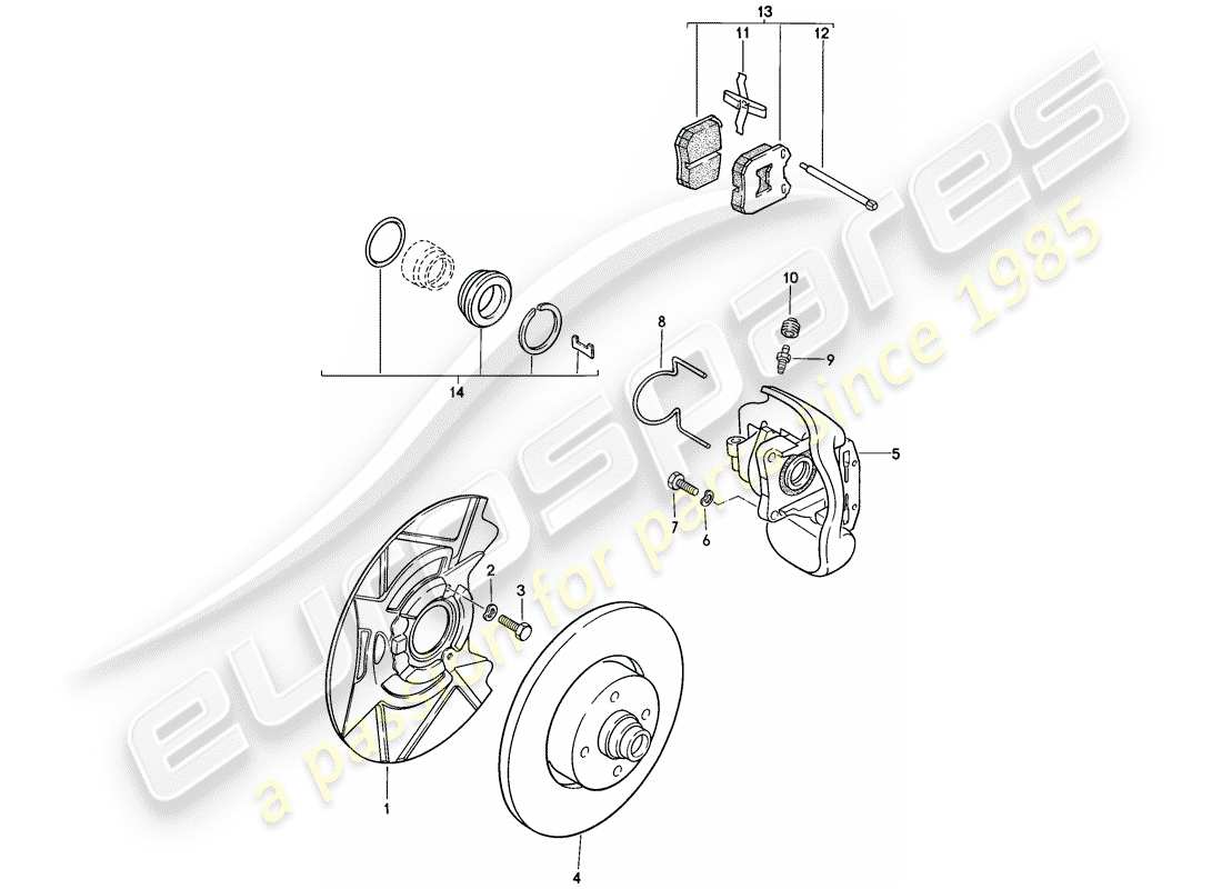 a part diagram from the porsche 1978 (924) parts catalogue