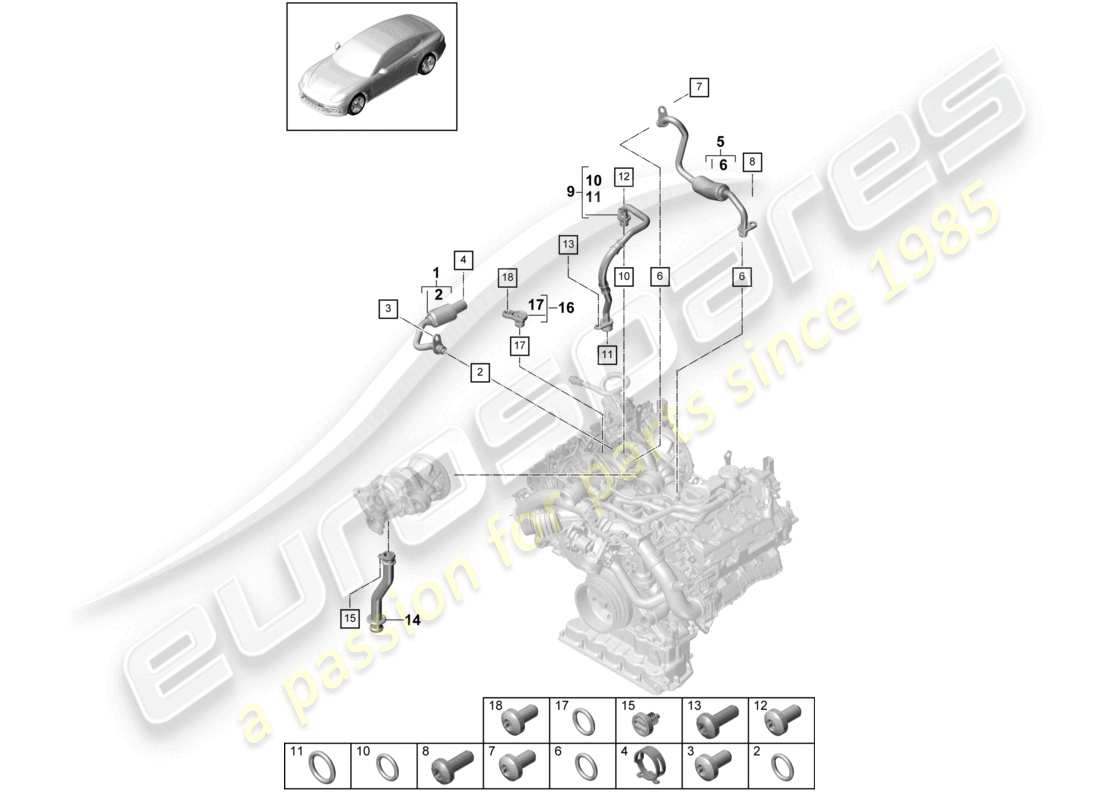 VIEW PARTS DIAGRAMS FROM THE PORSCHE PANAMERA PARTS CATALOGUE a part diagram from the porsche panamera parts catalogue