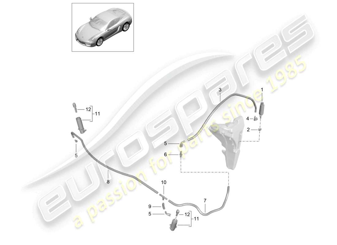 a part diagram from the porsche cayman parts catalogue