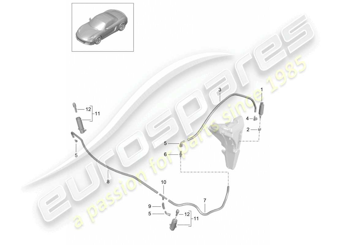 a part diagram from the porsche boxster parts catalogue