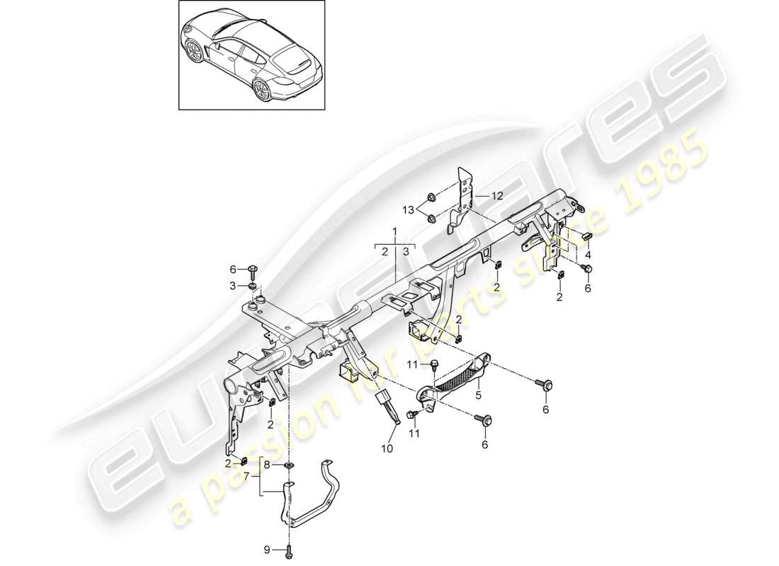 a part diagram from the porsche 2015 (panamera 970) parts catalogue