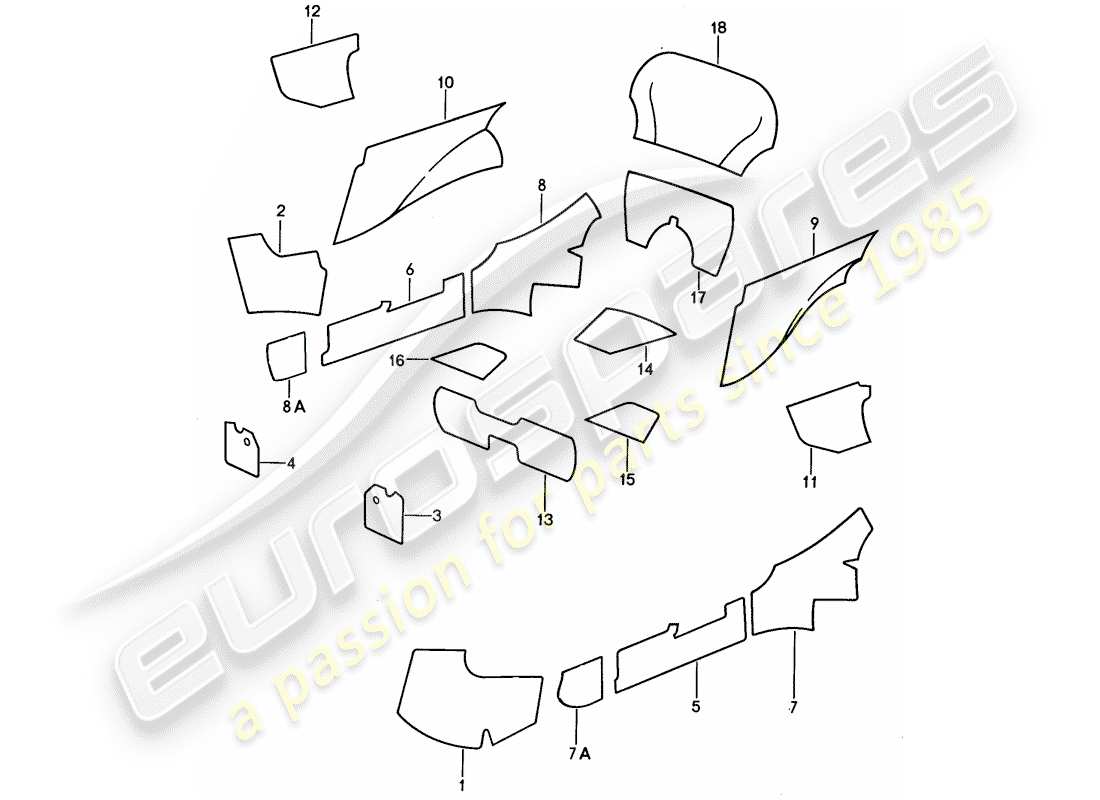 a part diagram from the porsche 1987 (911) parts catalogue