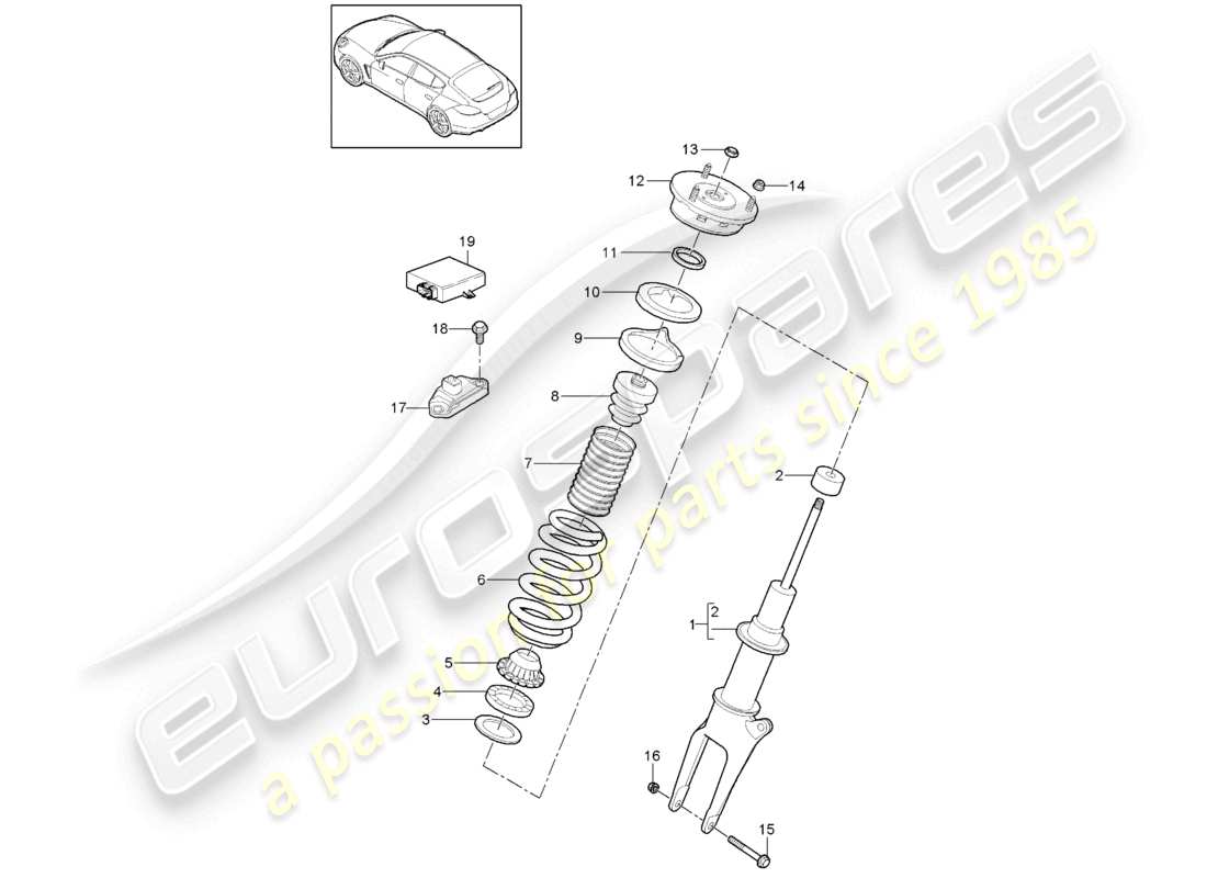 a part diagram from the porsche 2010 (panamera 970) parts catalogue