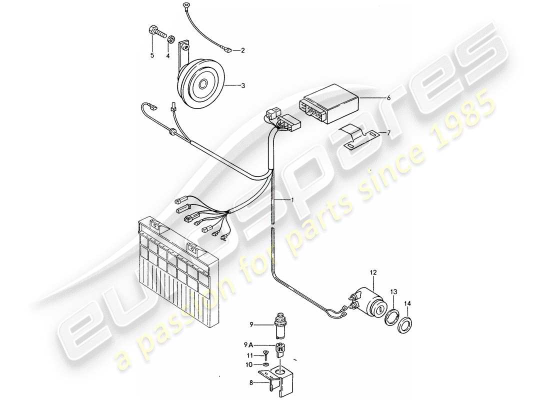a part diagram from the porsche 1986 (944) parts catalogue