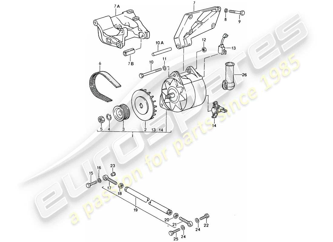 a part diagram from the porsche 968 parts catalogue