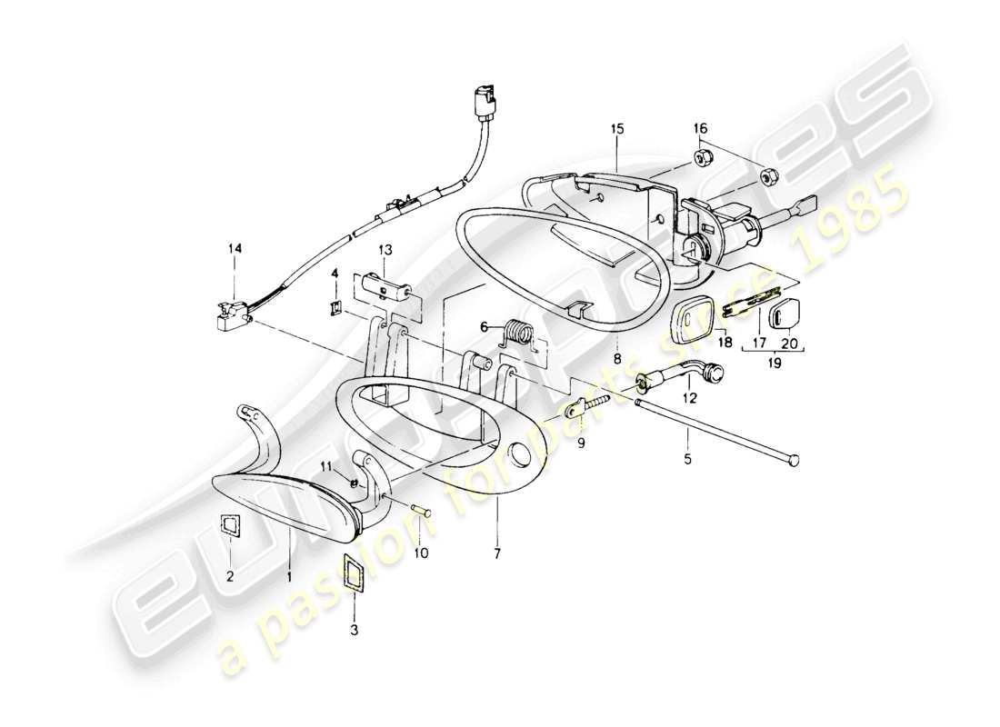 a part diagram from the porsche 1997 (986 boxster) parts catalogue