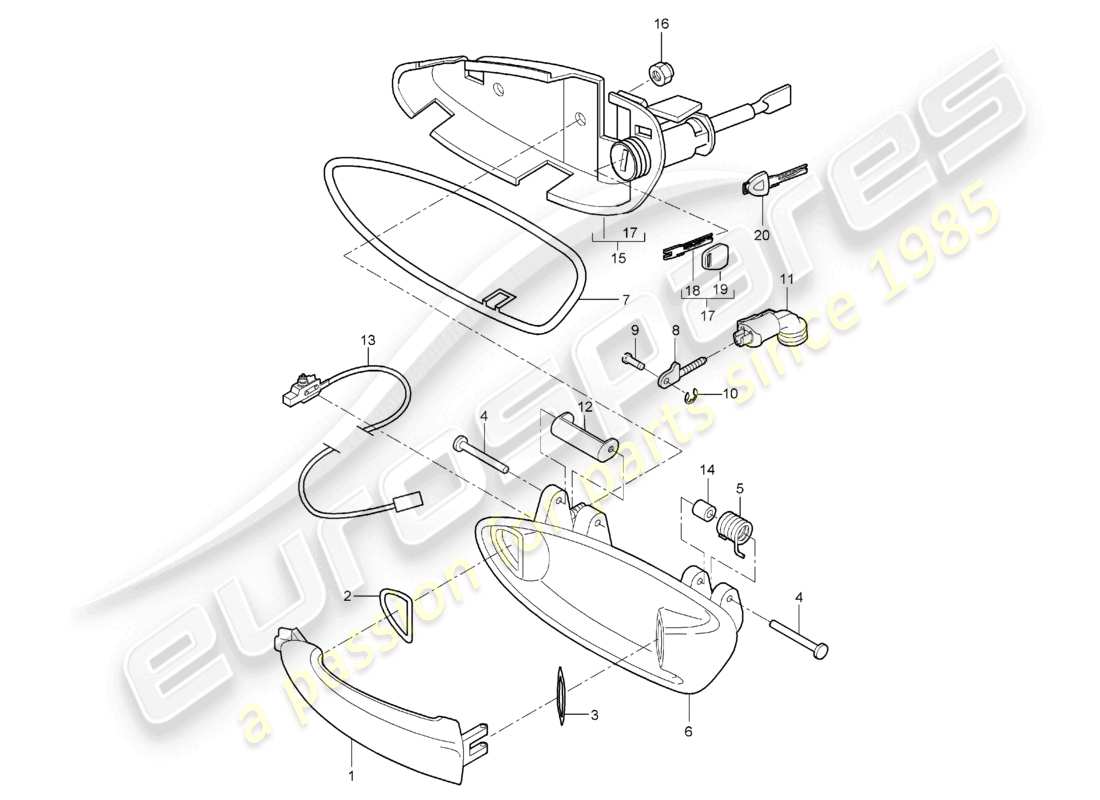 a part diagram from the porsche 2006 (987 boxster) parts catalogue