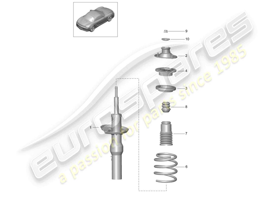a part diagram from the porsche 2014 (981 boxster) parts catalogue