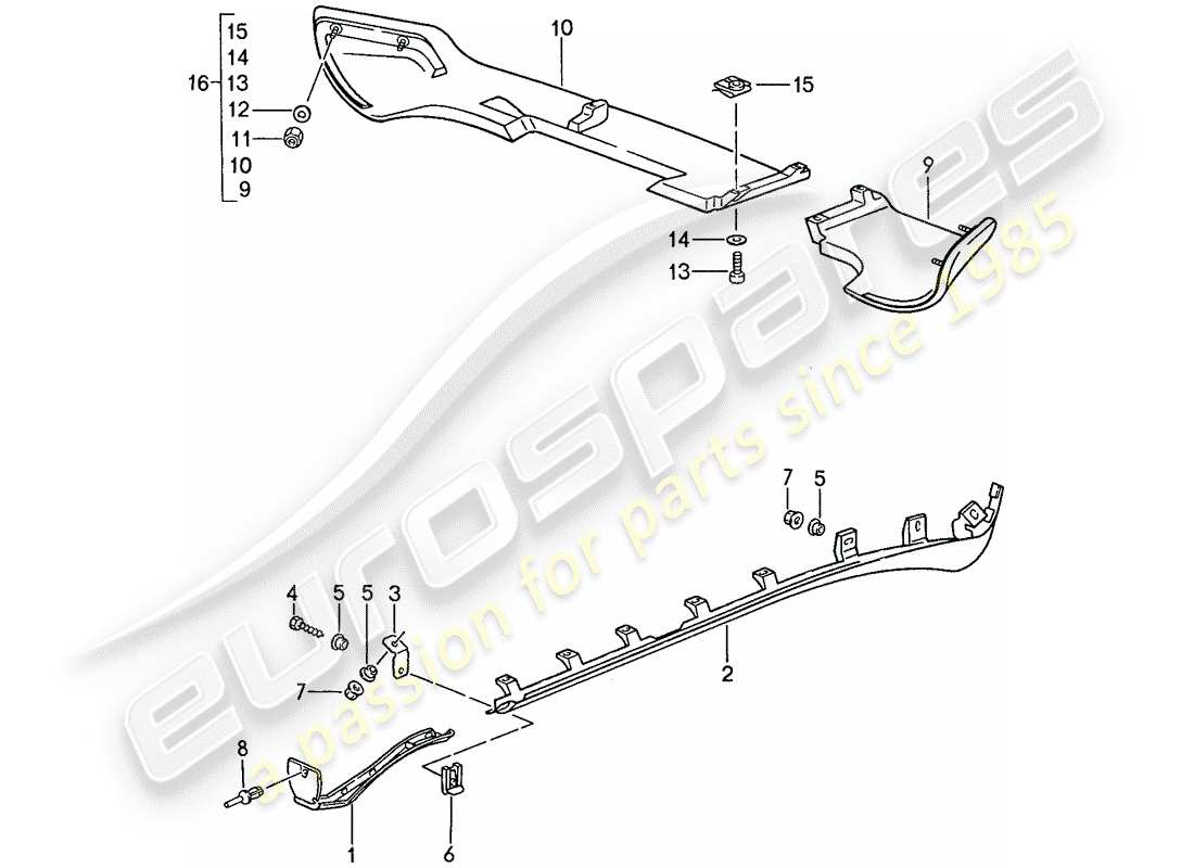 a part diagram from the porsche 1990 (944) parts catalogue