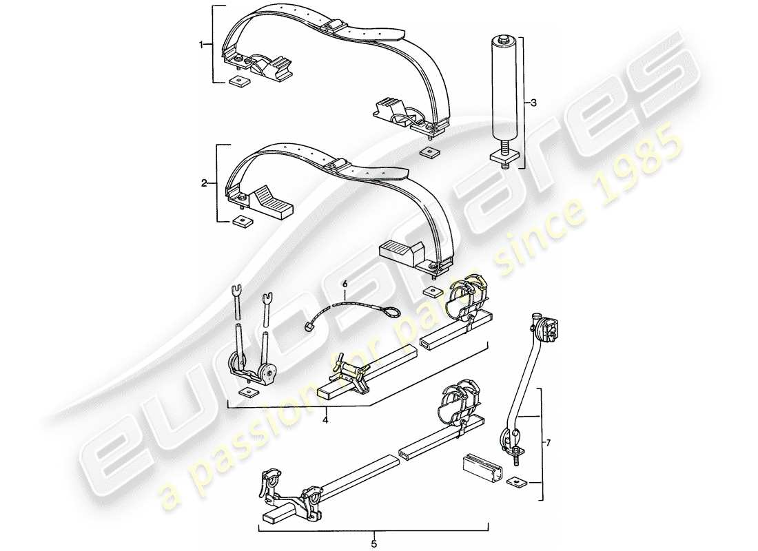 a part diagram from the porsche 928 parts catalogue