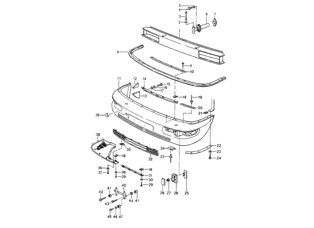 a part diagram from the porsche 964 parts catalogue
