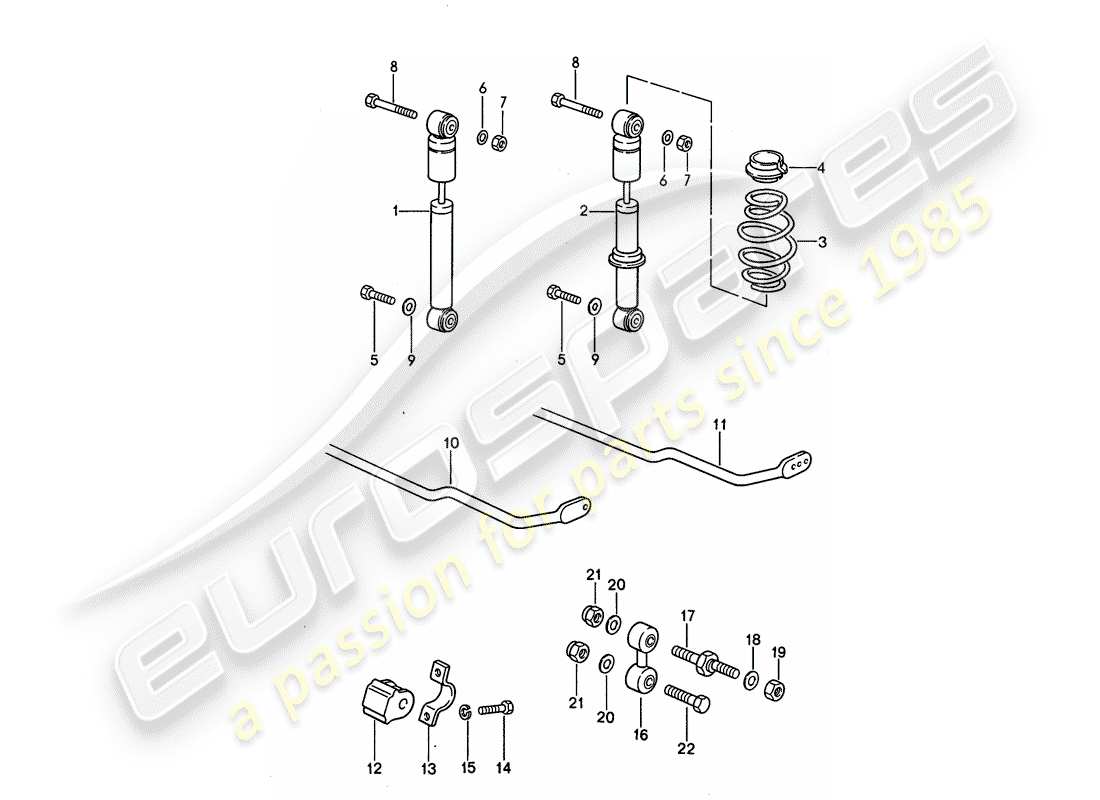 VIEW PARTS DIAGRAMS FROM THE PORSCHE 968 PARTS CATALOGUE a part diagram from the porsche 968 parts catalogue