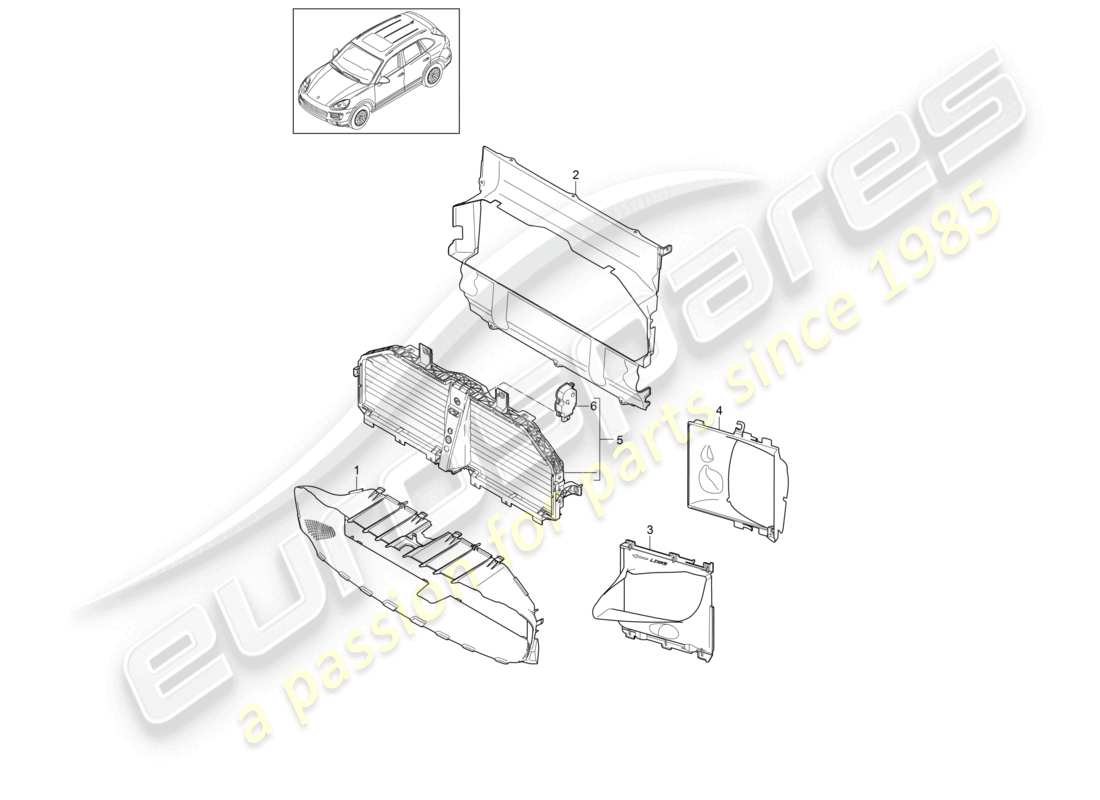 a part diagram from the porsche cayenne parts catalogue