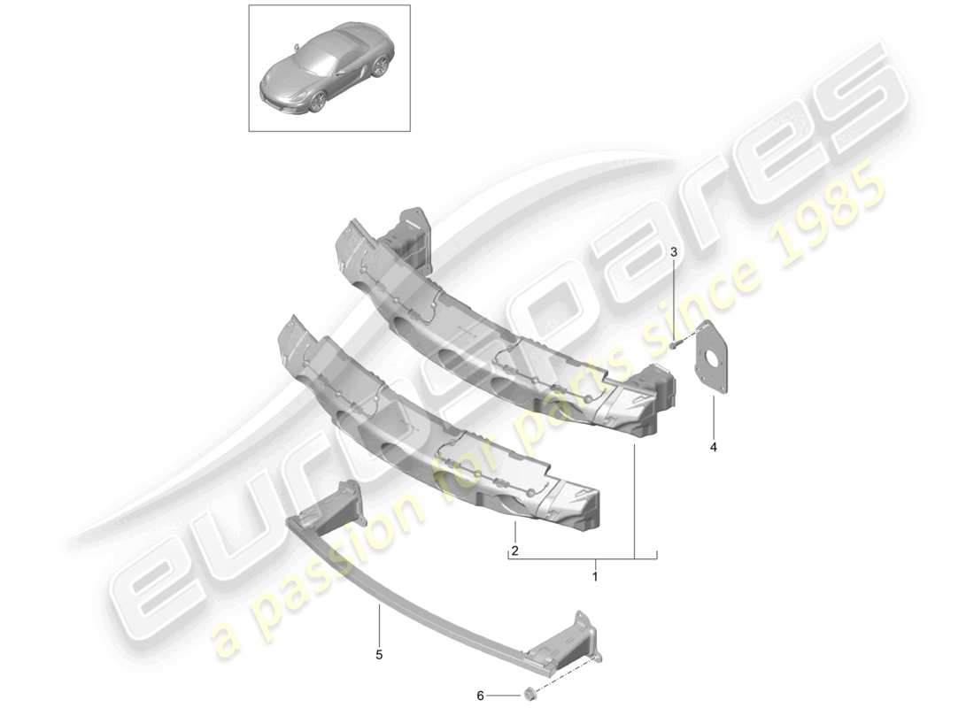 a part diagram from the porsche 2013 (981 boxster) parts catalogue