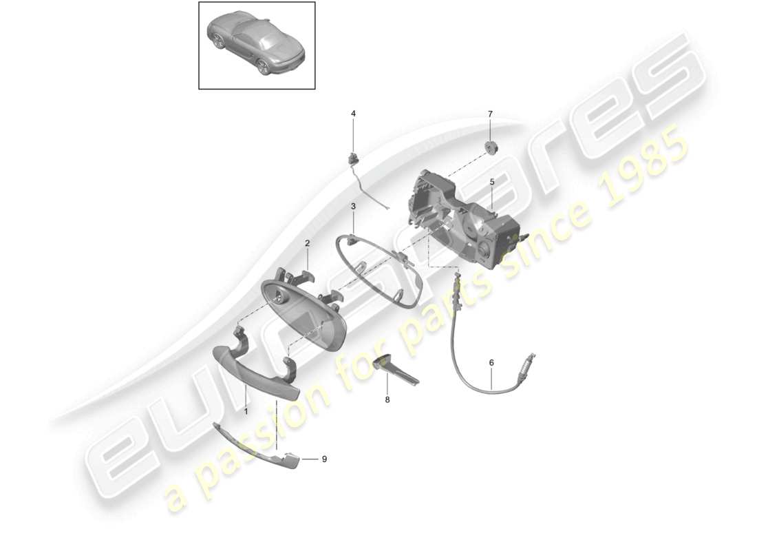 a part diagram from the porsche 2013 (981 boxster) parts catalogue